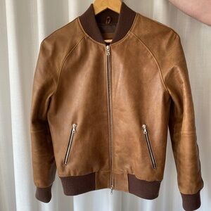 Roots Women’s Leather Bomber Jacket